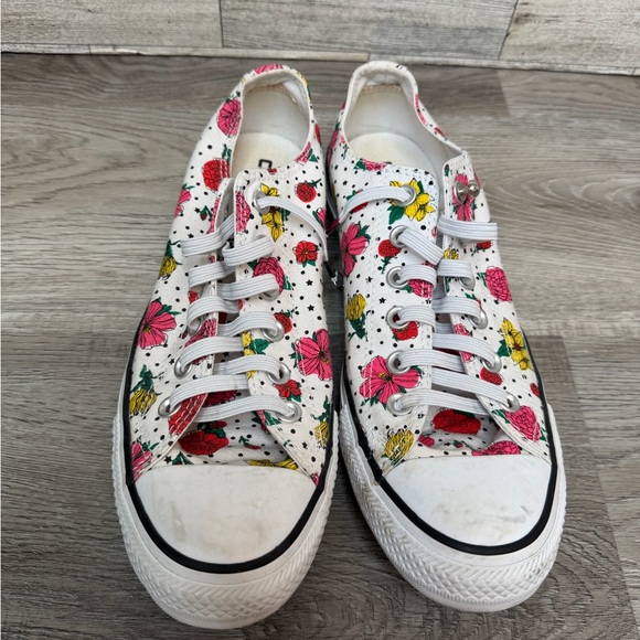 Floral Converse All Star Floral Print Low Top Sneakers Women’s Size 9 - Picture 8 of 13